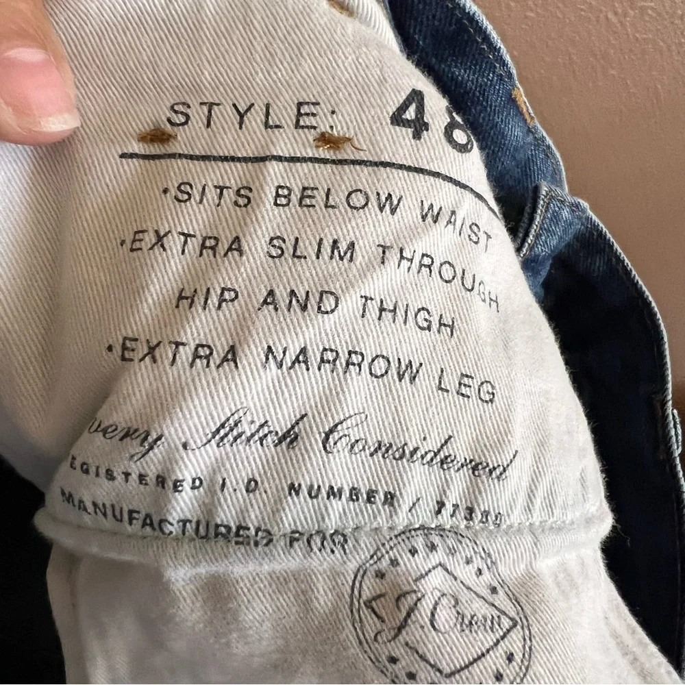 J. Crew 484 Slim Fit Distressed Jeans Size W33 L32